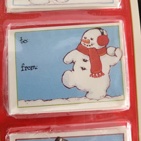 Eureka Paper Magic Holiday Gift Tags Lot of 2 Packs Made in USA Snowmen Santa - Picture 3 of 10